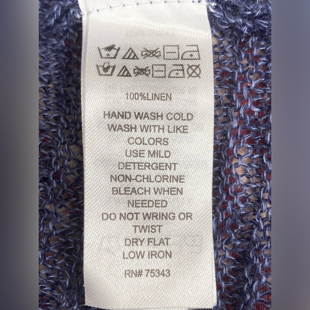 ST..TROPEZ West 100% Linen Sweater. Size Medium. - Picture 4 of 9